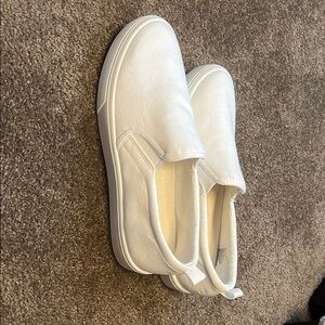 Skechers White Slip-On Shoes